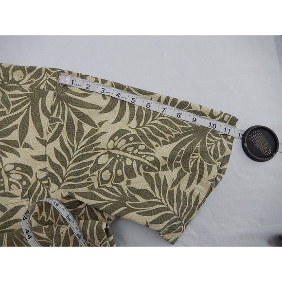 Columbia Men's Hawaiian Shirt Sz L Short Sleeve Tropical Aloha Luau Button Front - Picture 8 of 8